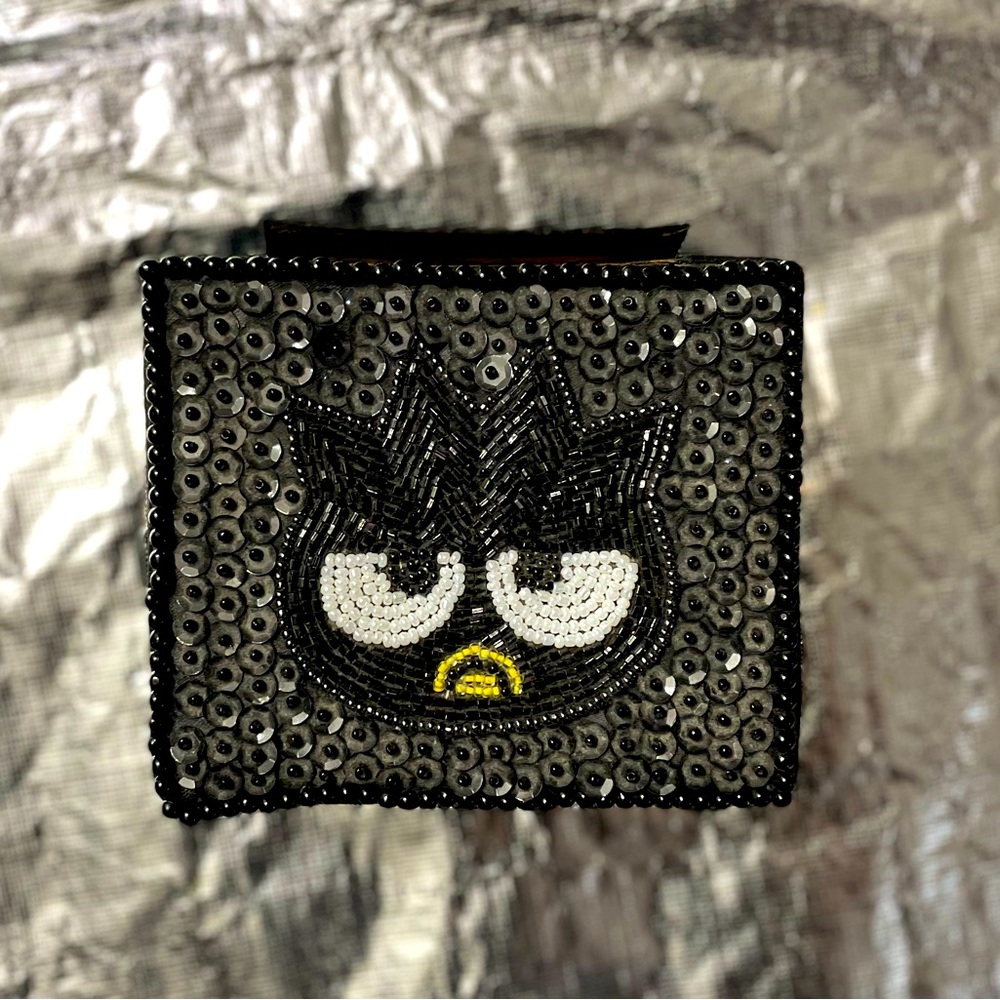 Y2K, 1999, Sequined Sanrio, Bad Badtz Maru trinket box